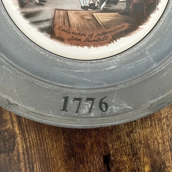 1975 Canton Ohio -Wilton Columbia PA The Great American Revolution pewter plate - Picture 4 of 9